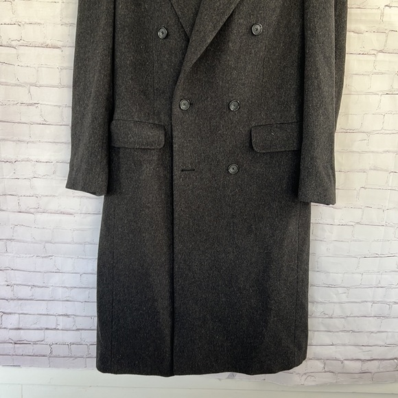 Vintage Christian Dior pure wool dark charcoal gray peacoat size - Picture 5 of 17